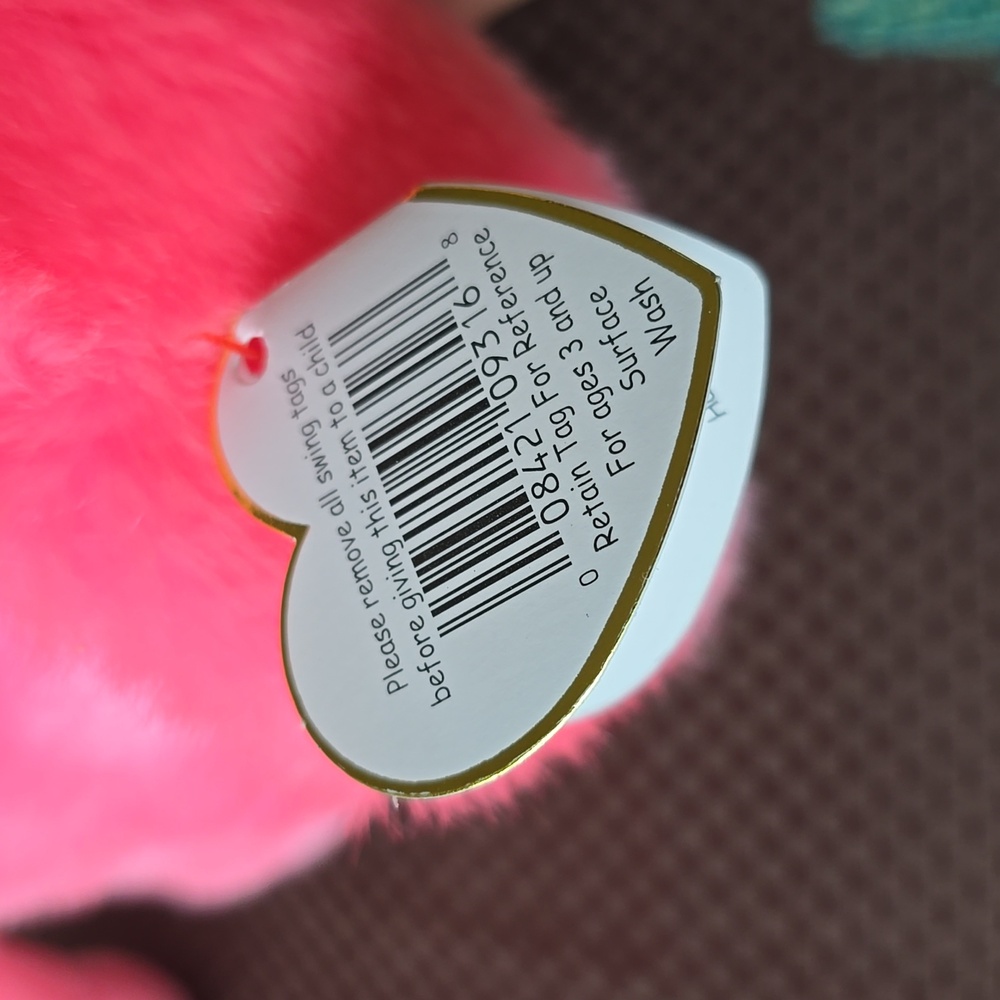 Pinky 🦩Ty Flamingo Bird🦩 Lg Plush Beanie Buddy🦩Kids Toy Rare Collectible, NWT - Picture 5 of 11